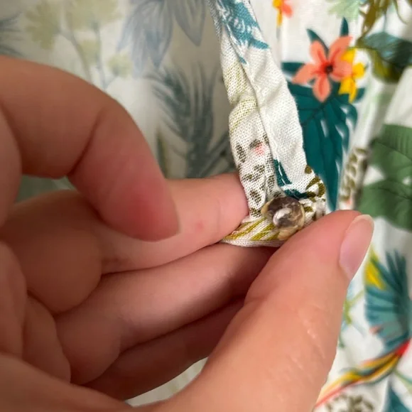 MELLODAY Green and White Tropical Midi Dress - Picture 11 of 11